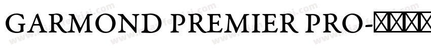 GARMOND PREMIER PRO字体转换